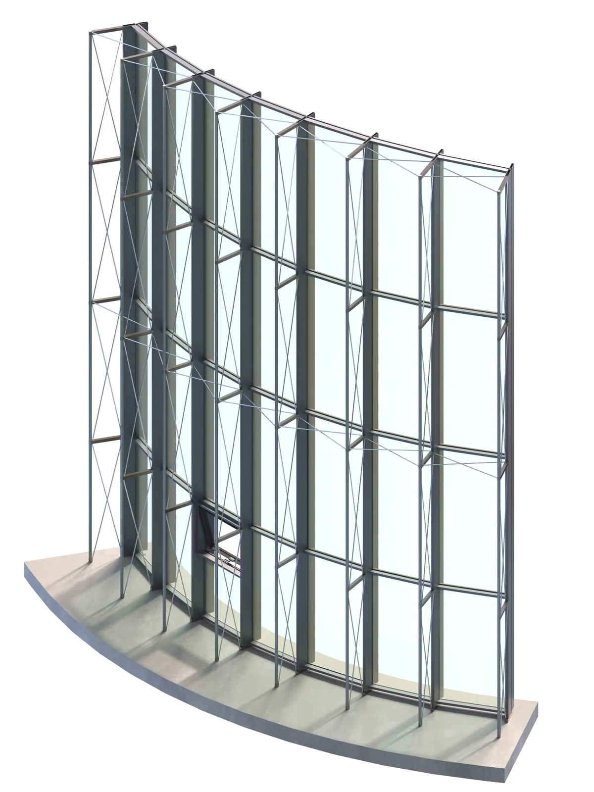 Curved curtainwall system - 2