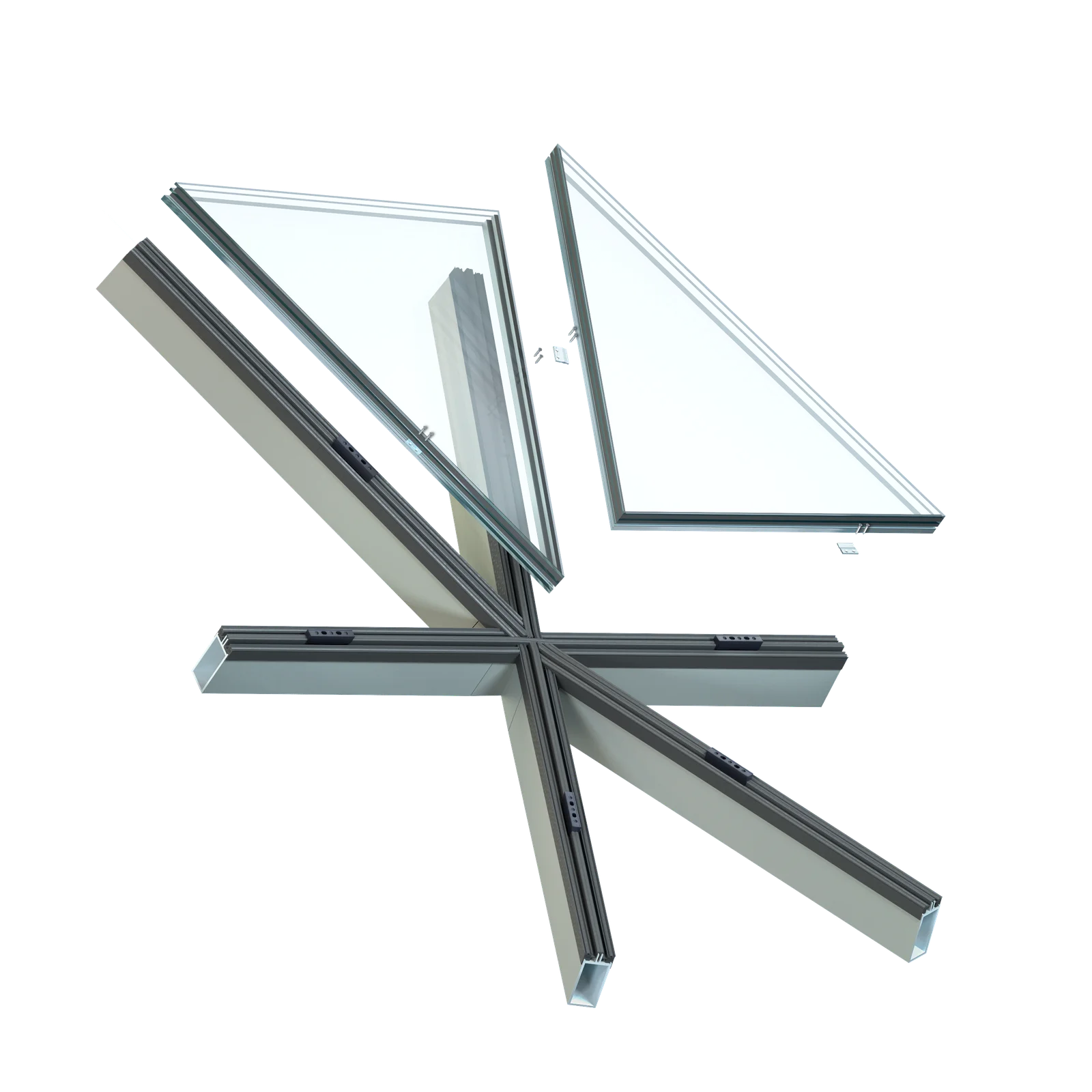 Aluminium freeform skylight system